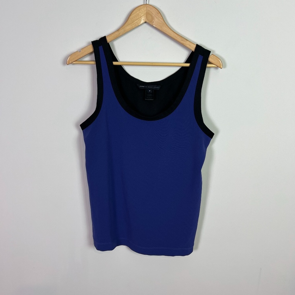 Marc By Marc Jacobs Purple & Black Sleeveless Tank Top Women Size Medium